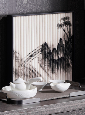 邸高家居和唐新中式餐厅场景布置摆台餐边柜软装陶瓷摆件饰品搭配