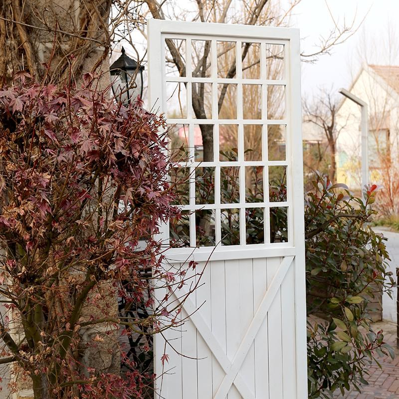 防腐木屏风门板户外隔断座屏栅栏院墙挂架花架庭院花园阳台装饰架