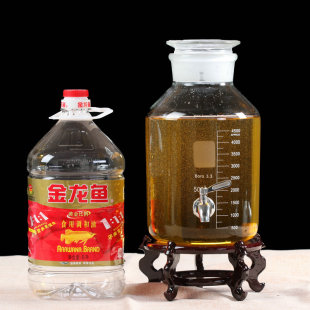玻璃大油桶 高硼硅耐热大油壶 不锈钢龙头超大盛油瓶 无铅泡酒瓶