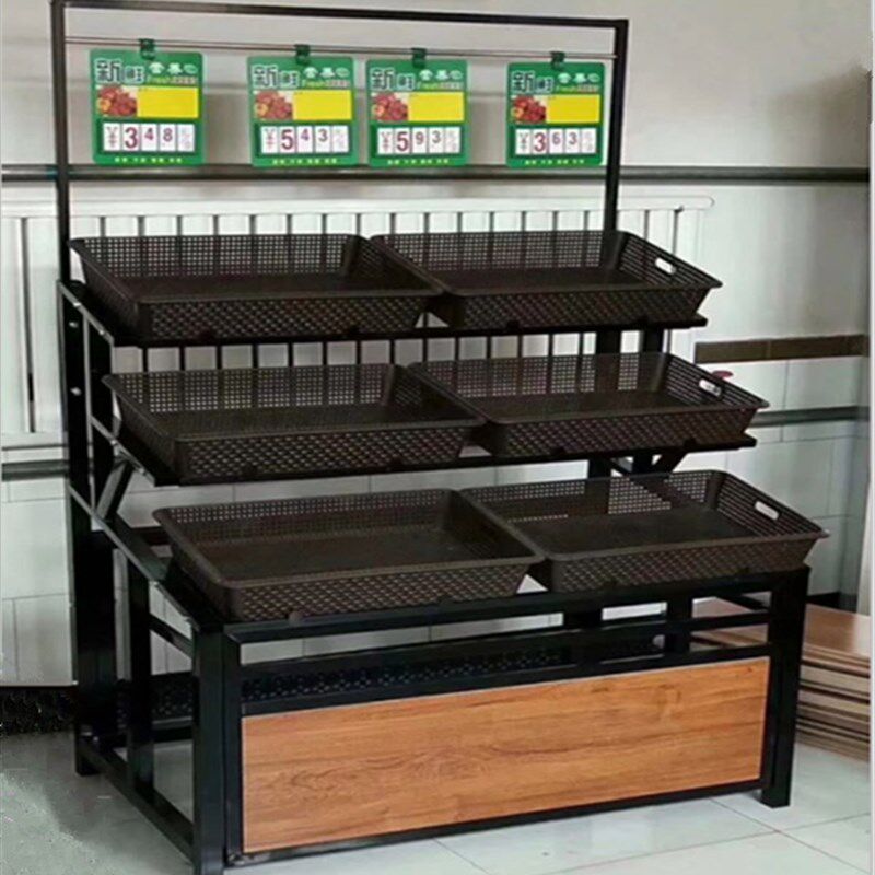 新款超市果菜架水果蔬菜架超市蔬菜水果货架多功能水果展示架生鲜