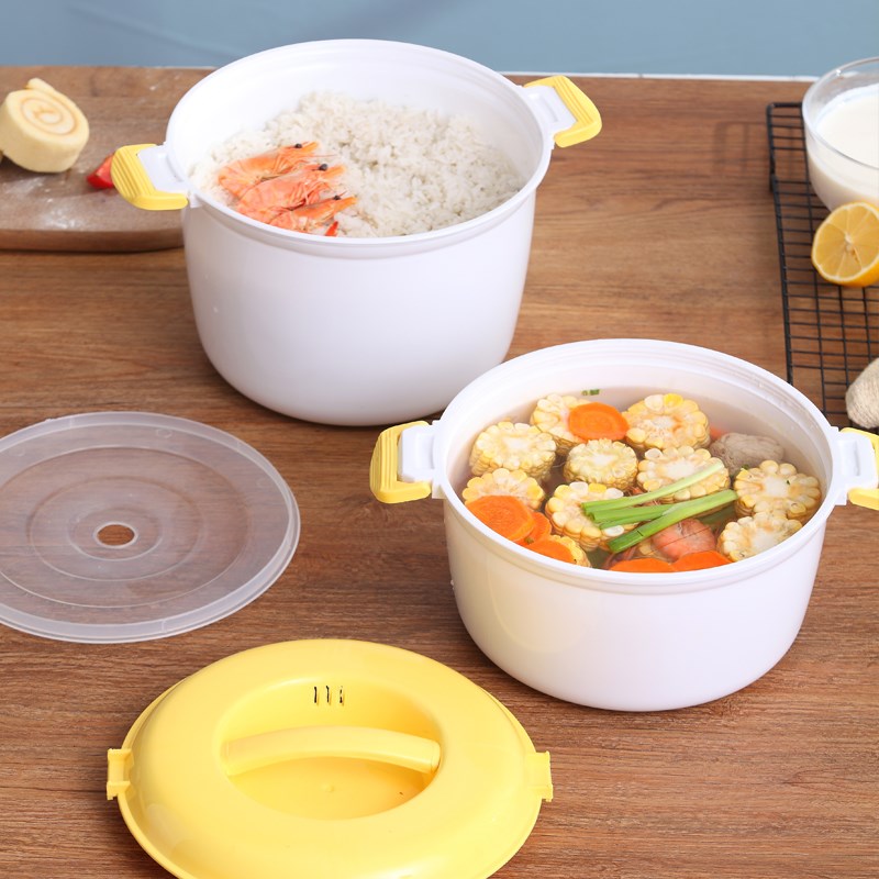微波炉专用饭锅加热带盖饭盒煮米饭器皿用品蒸笼蒸饭煲蒸盒蒸饭锅
