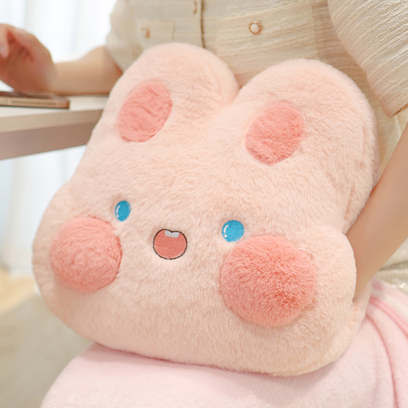 暖手抱枕毯子二合一办公室靠枕睡觉插手车用午睡毛毯枕头被子两用