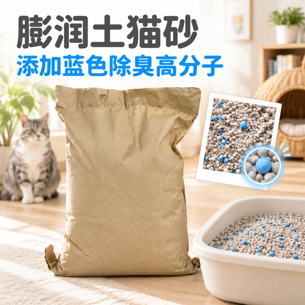 膨润土猫砂20斤低尘高除臭