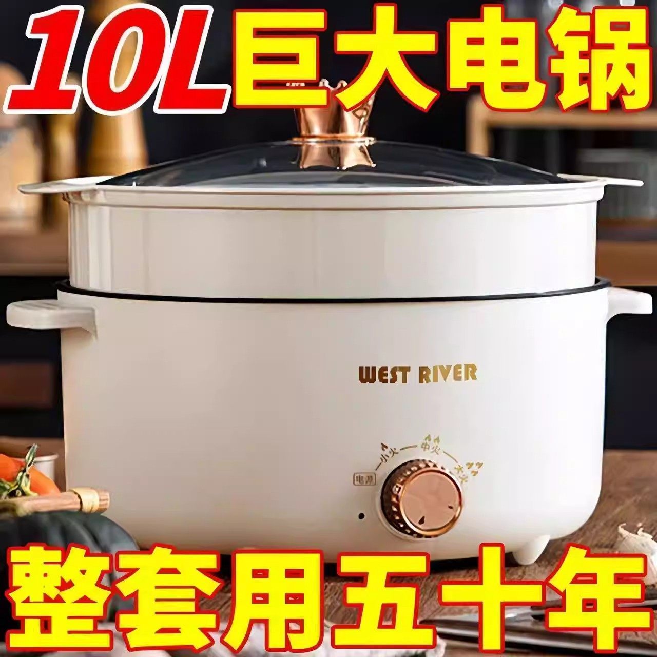 德国全自动电蒸锅不粘电饭煲电煮锅宿舍大容量多功能电火锅电炸锅,厨房电器,电煮锅,淘宝优惠券,粉丝福利购,淘宝优惠卷