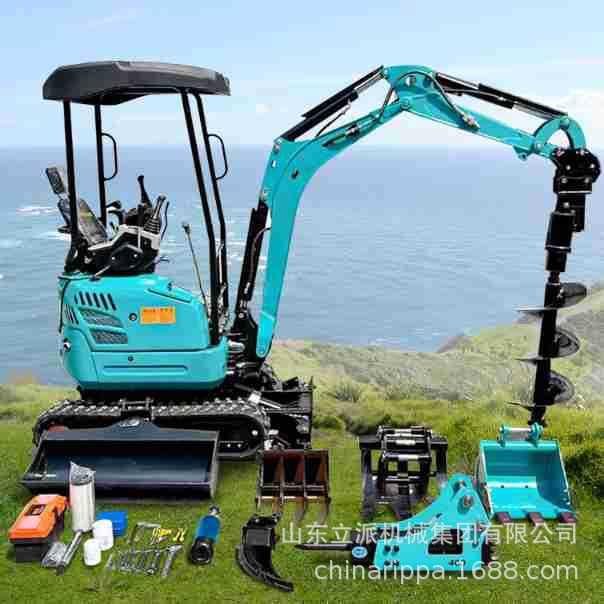 小型挖掘机农用迷你小挖机微型家用挖土机0微挖挖地果园大棚开荒