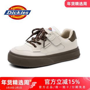 Dickies女鞋2026新款冬季加绒运动休闲板鞋女百搭德训鞋子小白鞋