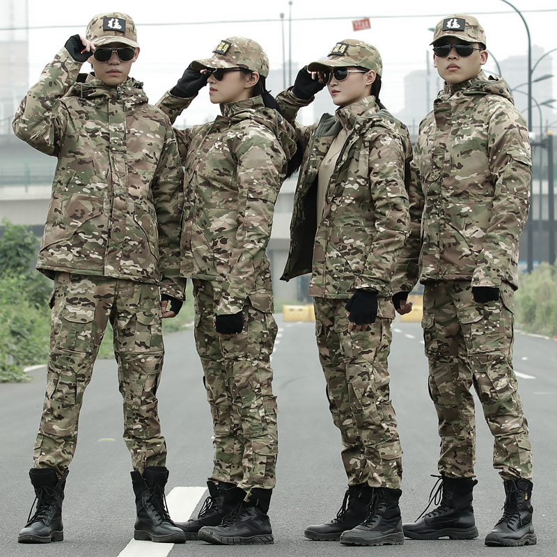 G8三件套迷彩服套装男全套秋冬加绒加厚户外战术登山服防刮耐磨