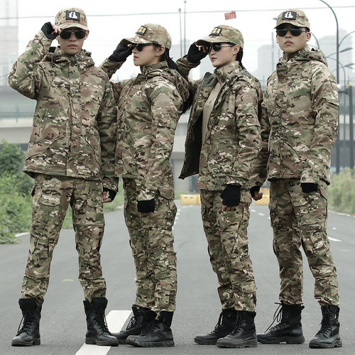 G8三件套迷彩服套装男全套秋冬加绒加厚户外战术登山服防刮耐磨