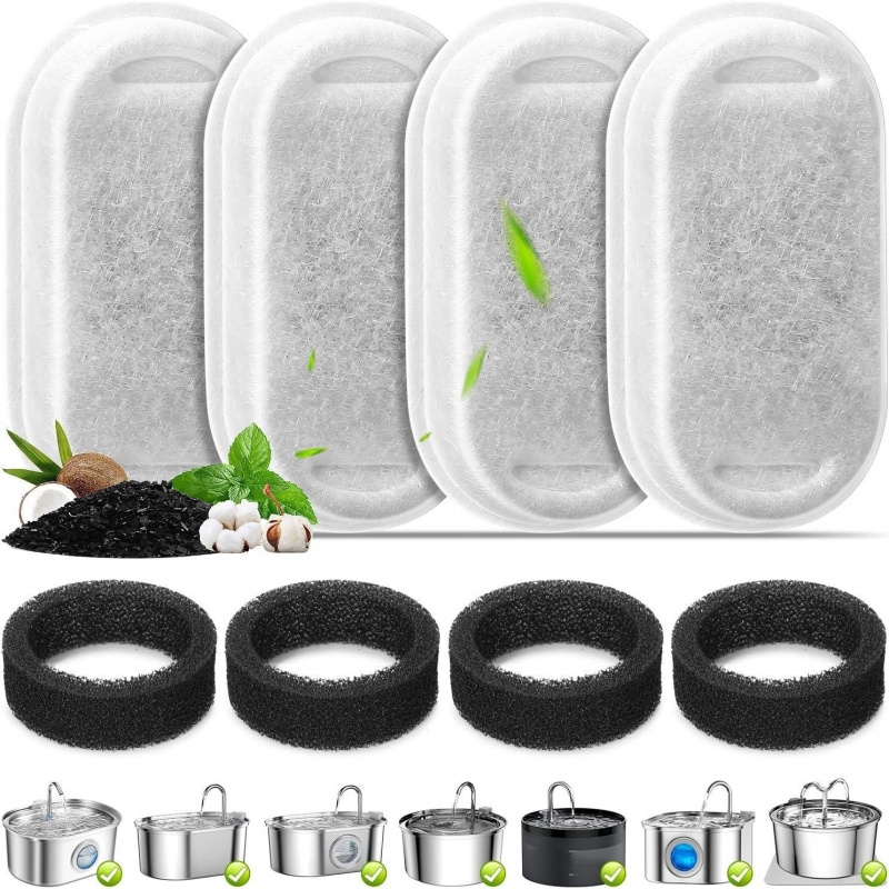 适用npet滤芯喵力士宠物滤芯平替配件猫咪饮水机过滤棉饮水器海绵