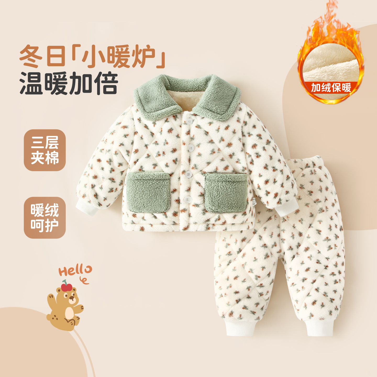 婴儿睡衣加绒加厚2025新款