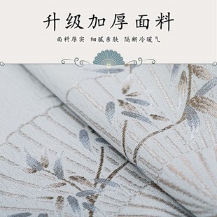 高级遮挡隐私布门帘保暖z防冷气魔术贴免打孔全磁条防尘帘 新中式