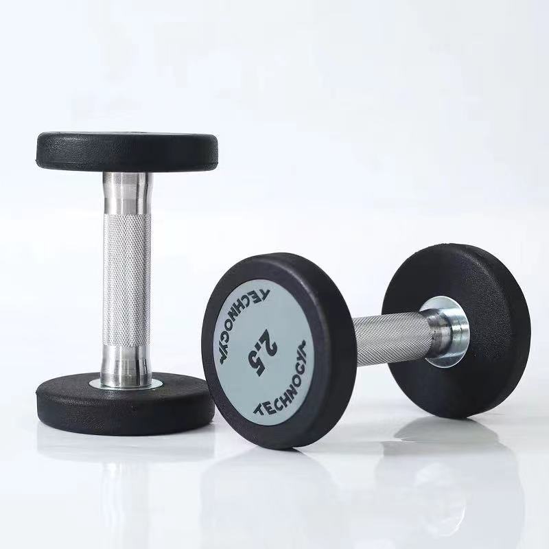 泰诺健哑铃男士健身家用套x装组合包胶铸铁实心铁5kg健身房