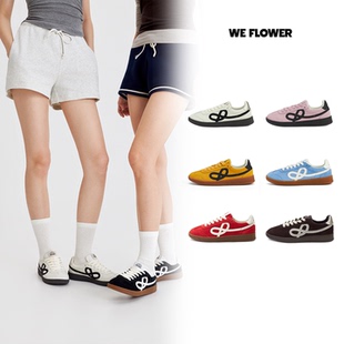 男女鞋 小花复古德训鞋 简约百搭舒适冬季 新款 情侣款 Flower新款