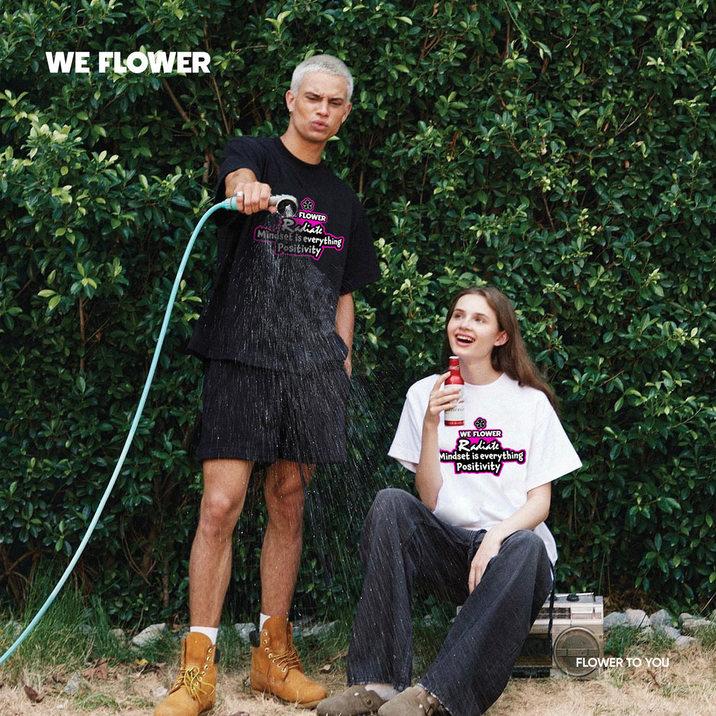 We Flower（服饰）印花短袖T恤男女同款