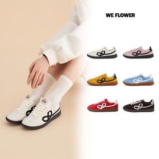 潮流轻便透气百搭舒适 小花复古多巴胺德训鞋 Flower秋季