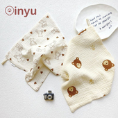 婴儿口水巾小方巾新生儿纯棉纱布宝宝毛巾小手帕洗脸超软