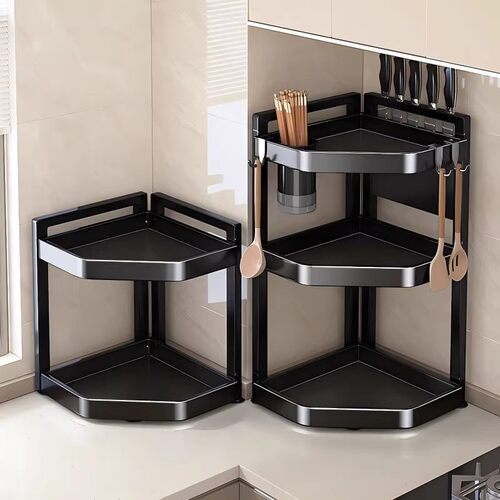 调料架转角多层收纳盒三角架