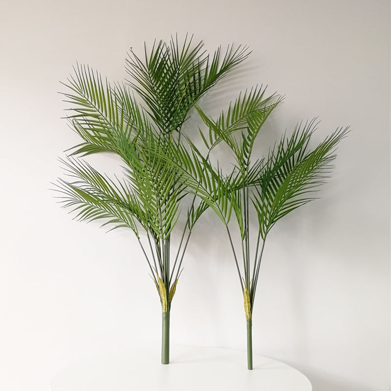 仿真植物棕榈叶文竹草散尾葵叶绿植装饰铁树叶植物墙配材婚庆装饰