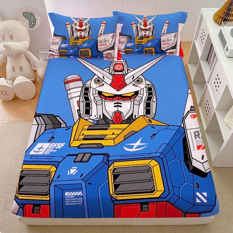 来图定制高达儿童松紧防滑可拆洗卡通床笠学生宿舍床垫防尘保护罩