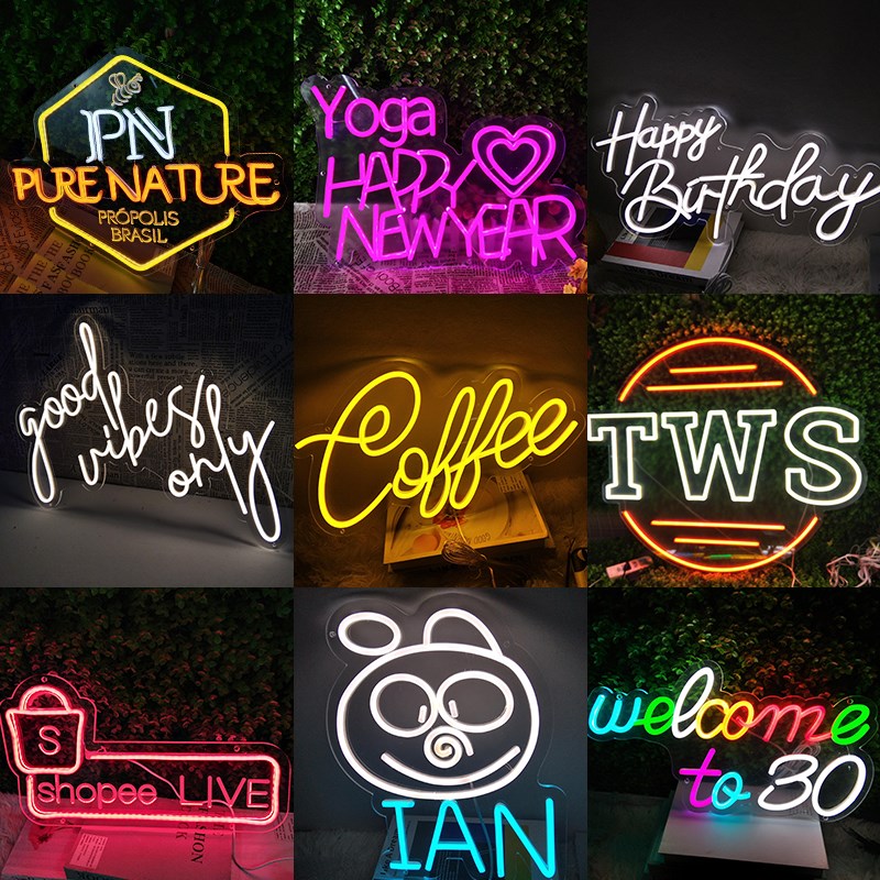 ins造型led霓虹灯生日婚礼酒吧装饰氛围灯亚克力发光字母灯牌