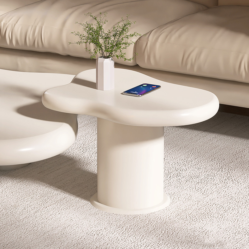 云朵小边几创意高低组合客厅小户型奶油风家用白色设计师云朵茶几