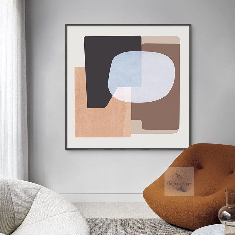 侘寂风入户玄关装饰画现代客厅沙发背景墙挂画餐厅大尺寸抽象壁画,家居饰品,现代装饰画,淘宝优惠券,粉丝福利购,淘宝优惠卷