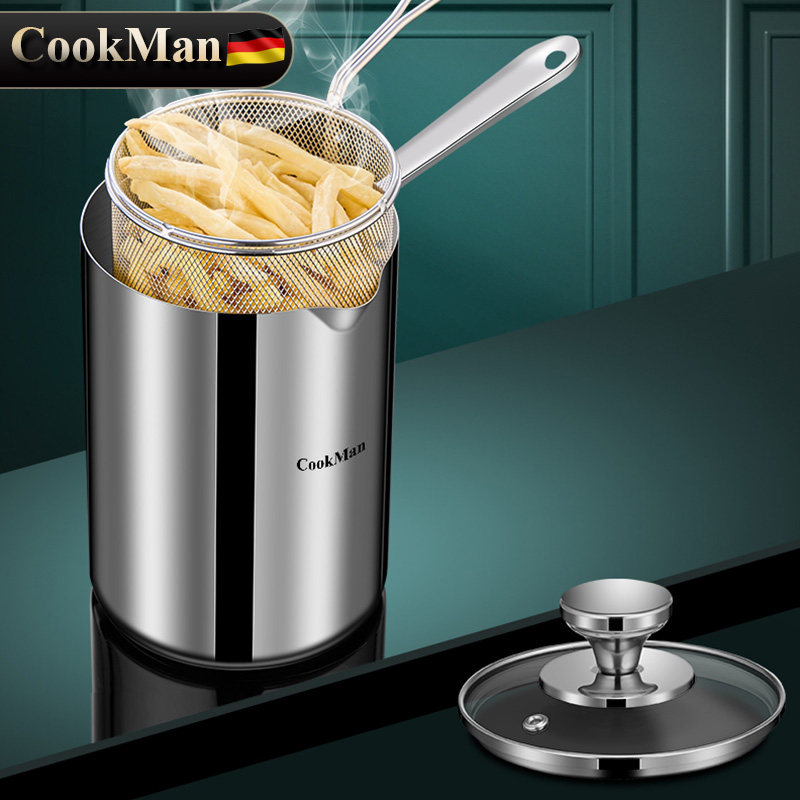 不锈钢油炸锅家用小型多功能带滤网省油迷你炸串天妇罗深锅小奶锅,厨房/烹饪用具,油炸锅,淘宝优惠券,粉丝福利购,淘宝优惠卷