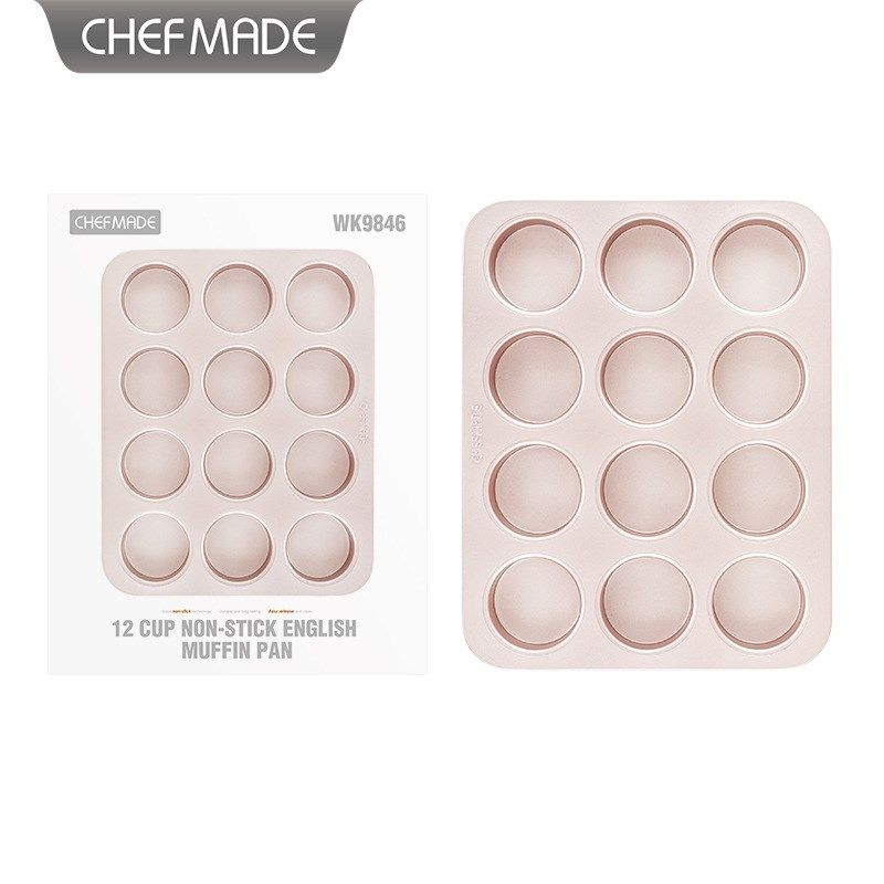 CHEFMADE学厨12连杯英式马芬蛋糕面包烘焙模具玛芬杯烤盘烘焙工具