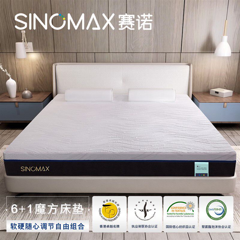 SINOMAX/赛诺床垫梦六方组合记忆绵床垫软硬可调节慢回弹双人厚垫