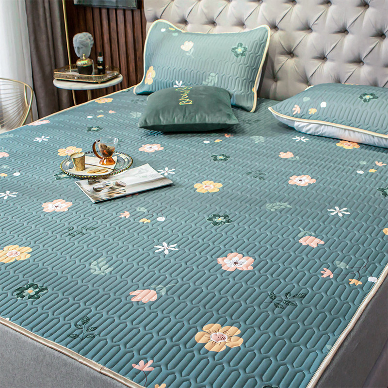 泰国乳胶凉席三件套软席子1.5冰丝1.8m床可水洗宿舍可折叠夏季