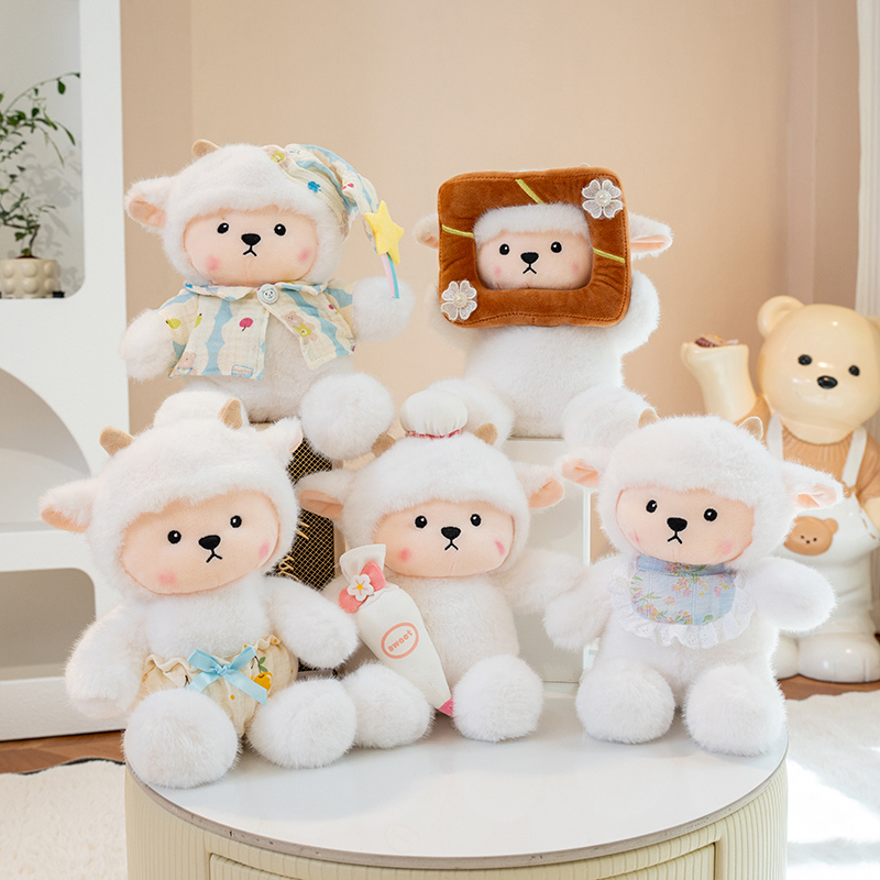 可爱睡衣小羊毛绒玩具公仔布娃娃