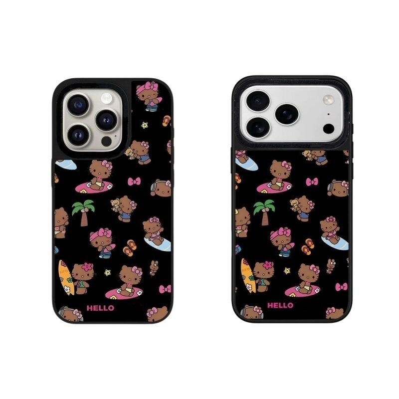 【PX＆FC】黑皮满屏冲浪凯蒂猫iPhone17promax/AIR手机壳适用苹果16pro可爱卡通15plus女13/14磁吸镜面保护套
