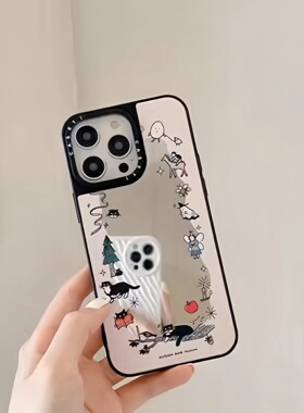 【PX＆FC】孙珍妮卢昱晓同款手机壳茶点猫苹果17/16pro max手机壳适用iPhone14/13/12/15promax华强北代购ins