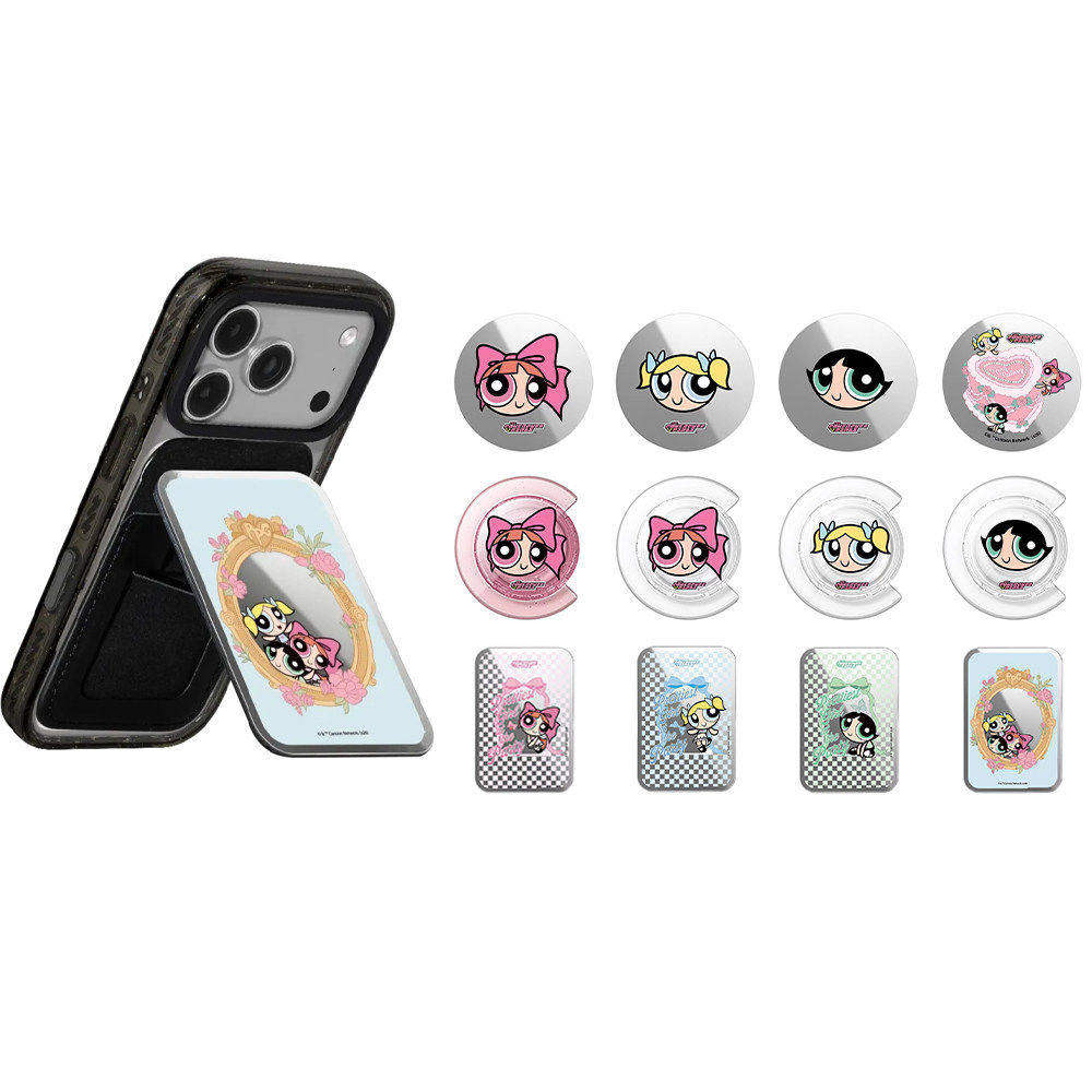 【PX＆FC】飞天小女警折叠Magsafe磁吸手机镜面卡包支架指环扣ins,3C数码配件,手机支架/手机座,淘宝优惠券,粉丝福利购,淘宝优惠卷