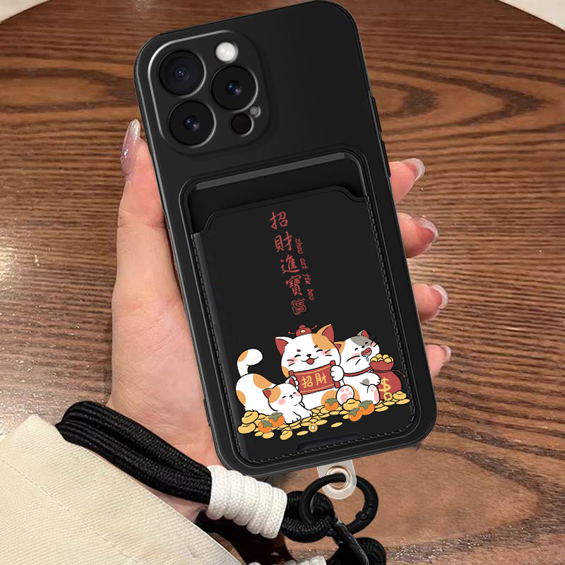 坎宁安适用三星S25Ultra手机壳S24招财S23+插卡套S21FE进宝S22喜庆S30plus手绳S20门禁S25edge简约S25FE全包