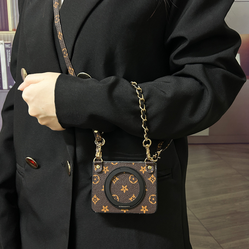 适用华为p50pocket手机壳P60pocket斜跨绳pocket2折叠360度旋转支架超薄宝盒pockets防摔新款男pocket2商务