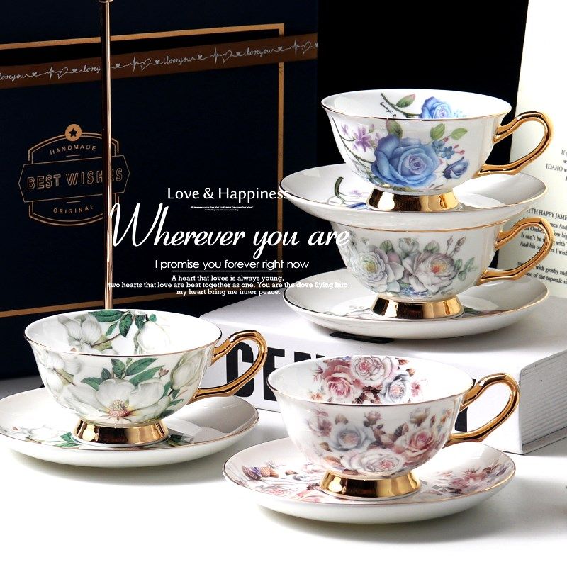 高档欧式骨瓷咖啡杯套装精致英式下午茶杯茶具田园奢华水杯咖啡具,餐饮具,咖啡杯,淘宝优惠券,粉丝福利购,淘宝优惠卷