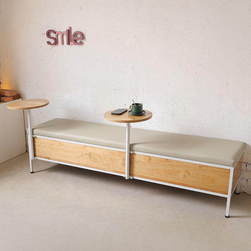 实木卡座餐桌靠墙咖啡桌组合边桌长椅奶茶店沙发凳软包卡座边几