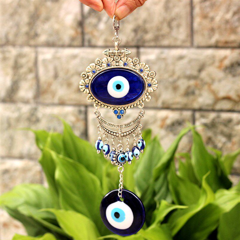 蓝色土耳其邪眼墙上挂饰 汽车室内挂件卧室装饰壁挂蓝眼睛