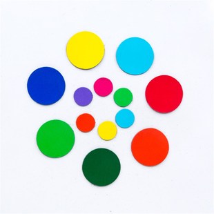 圆形冰箱磁贴圆点黑板白板教学教C具磁力贴片磁性贴纯色奖惩磁贴
