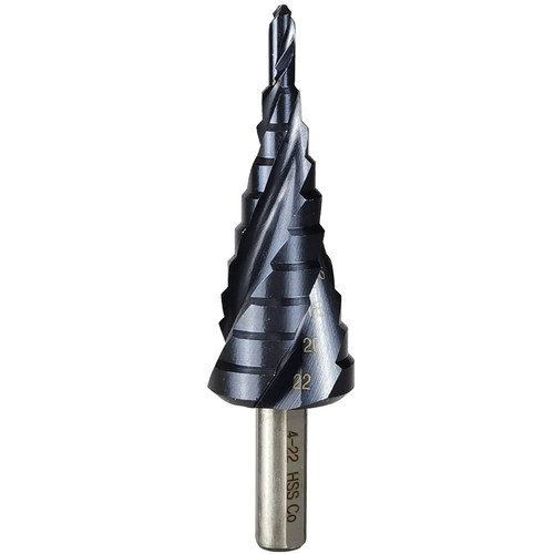 含钴三刃阶梯钻头台阶螺旋塔形4-22不锈钢L铝合金模具钢薄钢板扩