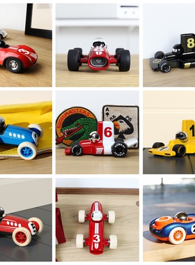 英国耐顽Playforever玩具车模型儿童小汽车摆件惯性警赛车赛车模