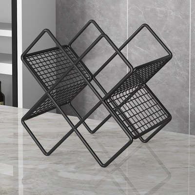 红酒架子家用摆件轻奢葡萄酒存放架托斜放展示架子酒柜置物架