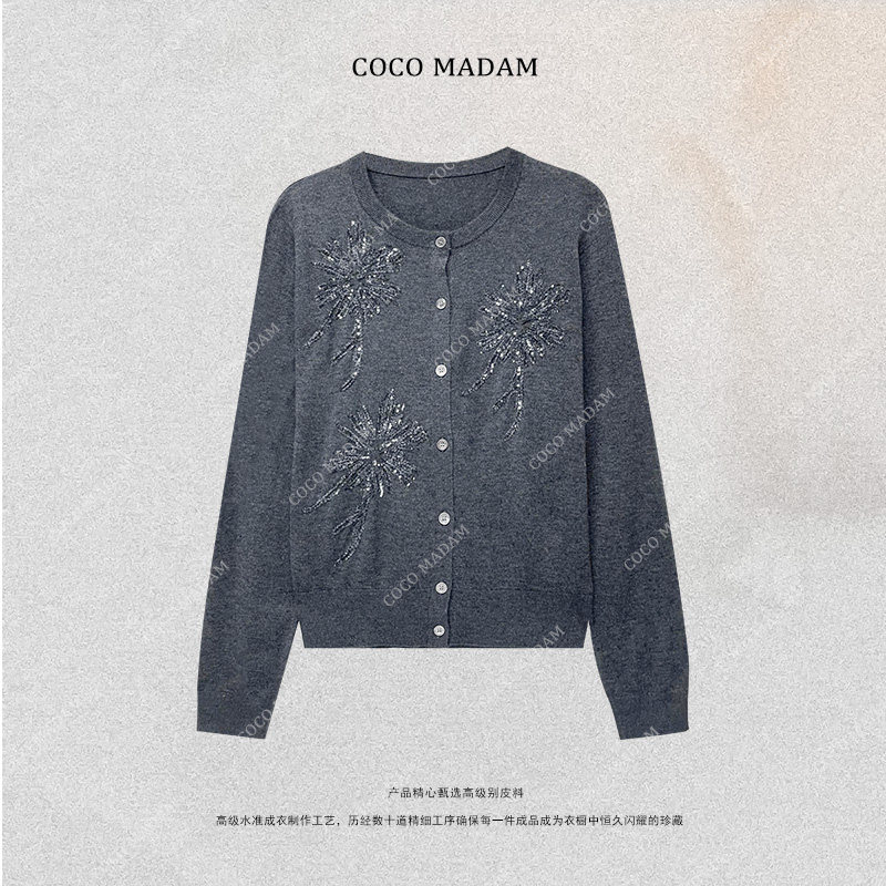 NIUNIU &middot;T-1143 早秋毛针织衫打底长袖常规款气质开衫款