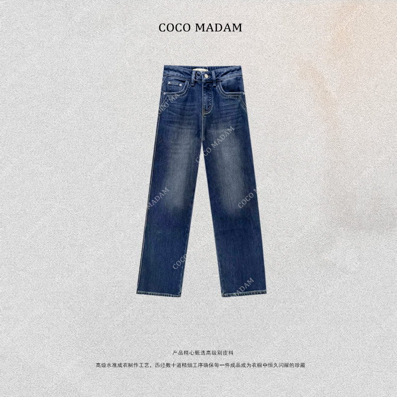 NIUNIU ·T-2032 加绒高腰弹力直筒小阔腿裤时尚水洗牛仔裤,女装/女士精品,牛仔裤,淘宝优惠券,粉丝福利购,淘宝优惠卷