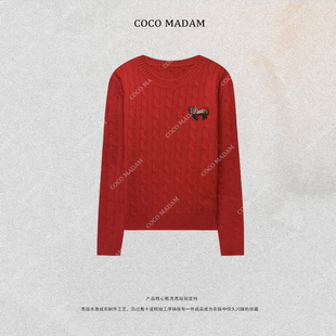 羊毛衫 NIUNIU 圆领小马刺绣厚款 2027 毛衣 ·T