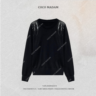 NIUNIU · Niu-022  高支精美手工穿珠亮片重工毛衣