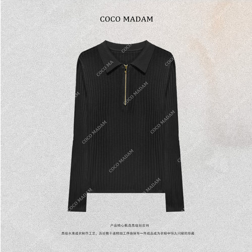 NIUNIU ·T-1155 早秋新品羊毛衫百搭纯色翻领上衣修身型