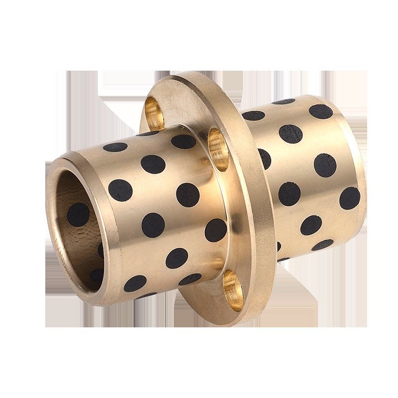 中间圆法兰d石墨铜套自润滑无油衬套铜合金MPCZ8 10 12 13 16 20