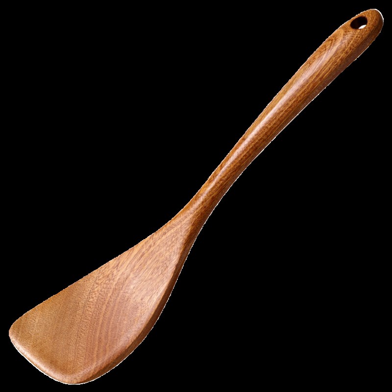 乌檀木锅铲不粘锅专用木铲炒菜家用铲子长柄厨房弯斜X铲大弧度木